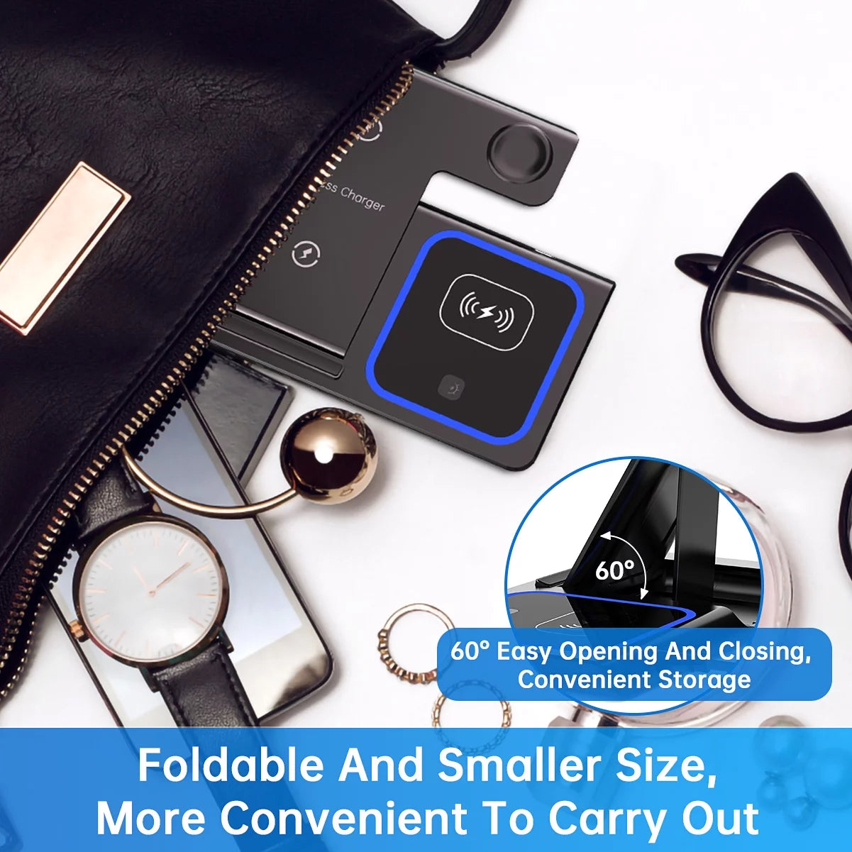 3 in 1 Wireless Charger, 18W Fast Charging Station for Iphone 15/14/13/12 /11/Pro Max/12 Pro