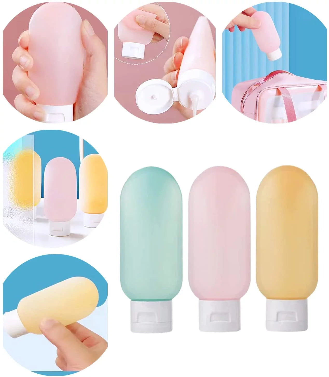 Portable Travel Bottles Set, 11 Pack Travel Size Containers