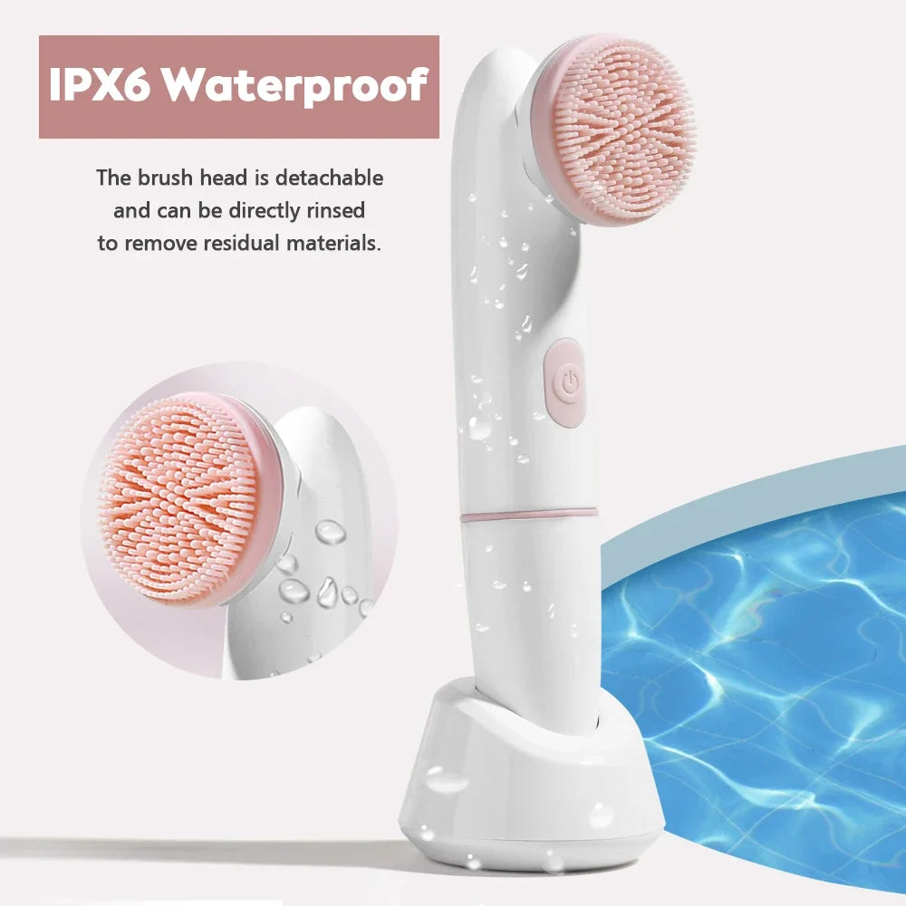 Electric Facial Silicone Cleanser Tools 2 in 1