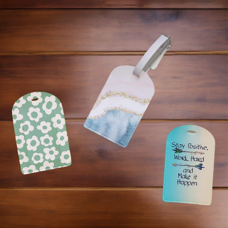1 Leather Luggage Tag with Privacy Cover β Waterproof & Stylish for Travel