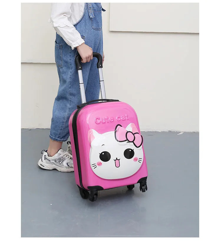 Cute 18” 3D Animal Kids Trolley Case – Spinner Suitcase