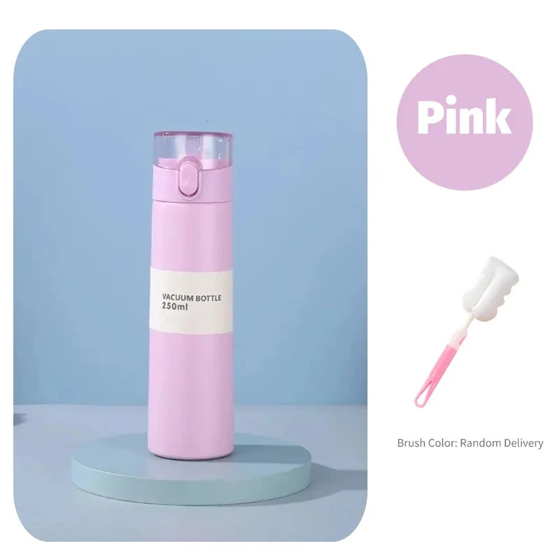 Mini Stainless Steel Travel Thermos with Straw – 150/250ml
