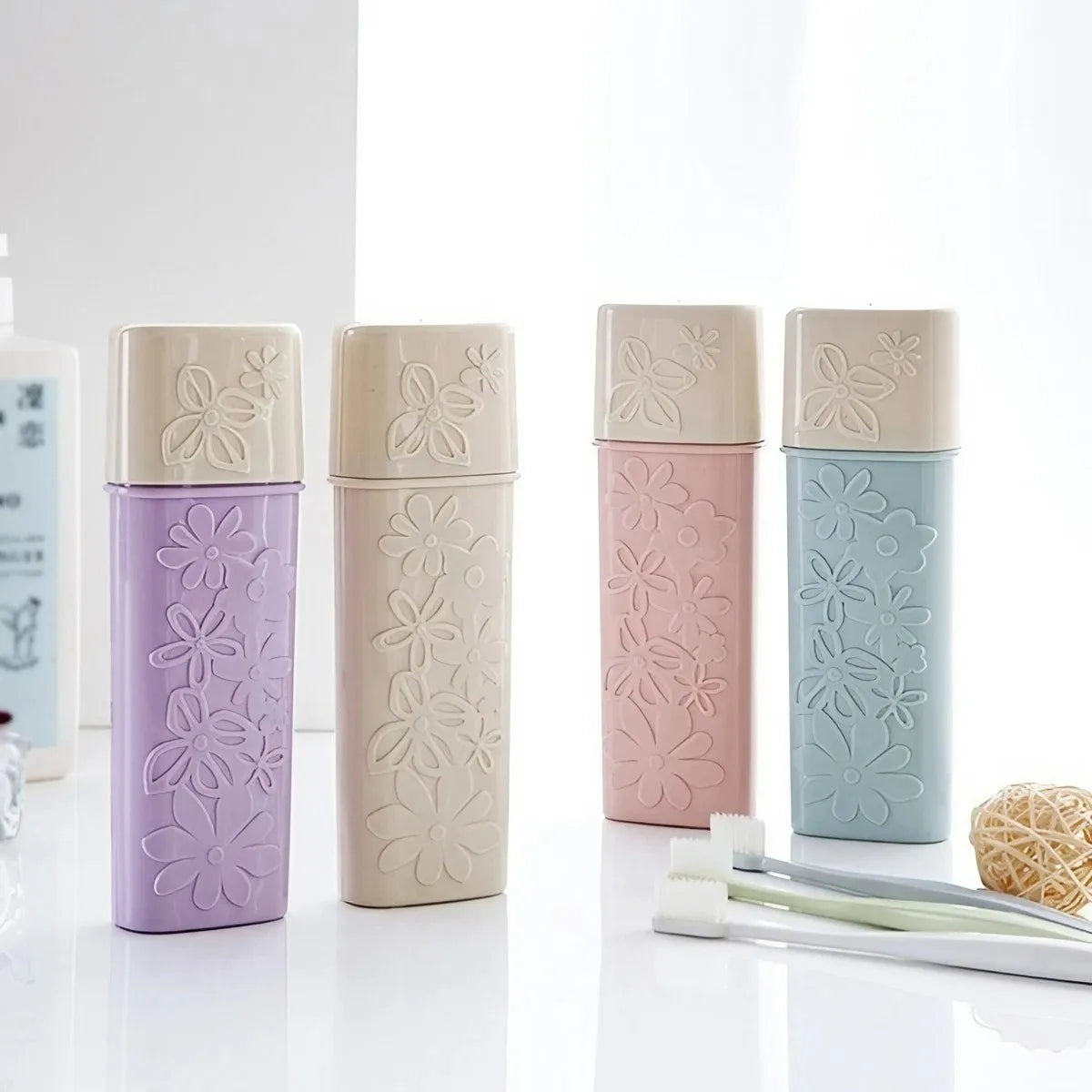 Travel Toothbrush & Toothpaste Holder – Portable Storage Cup