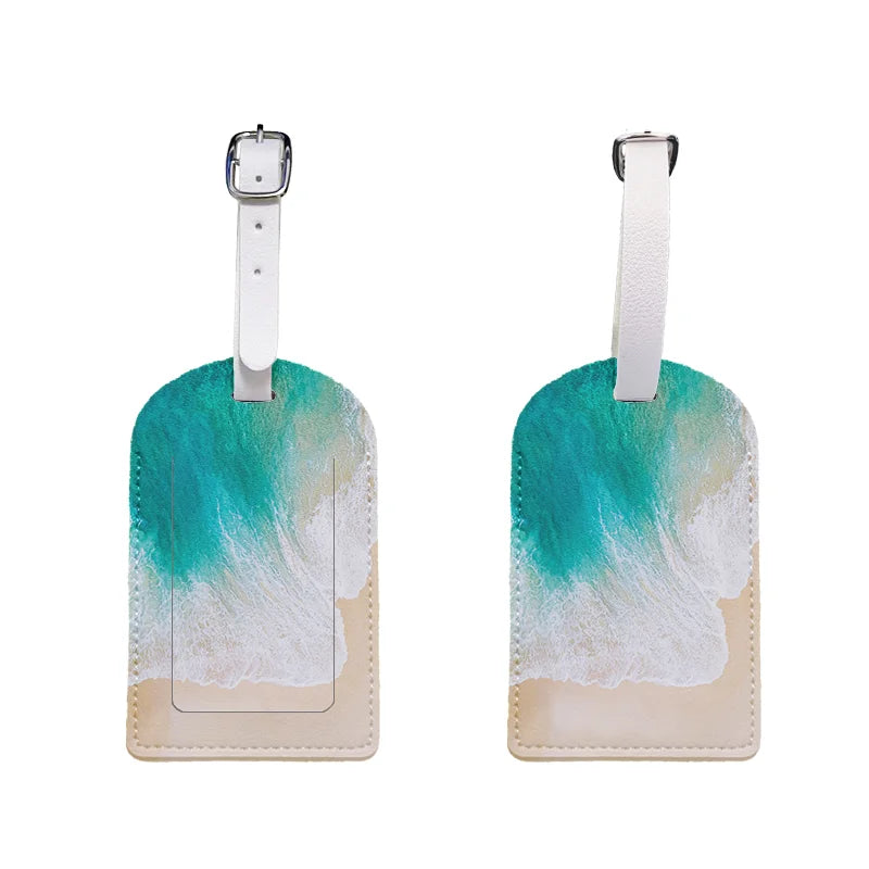 1 Leather Luggage Tag with Privacy Cover β Waterproof & Stylish for Travel