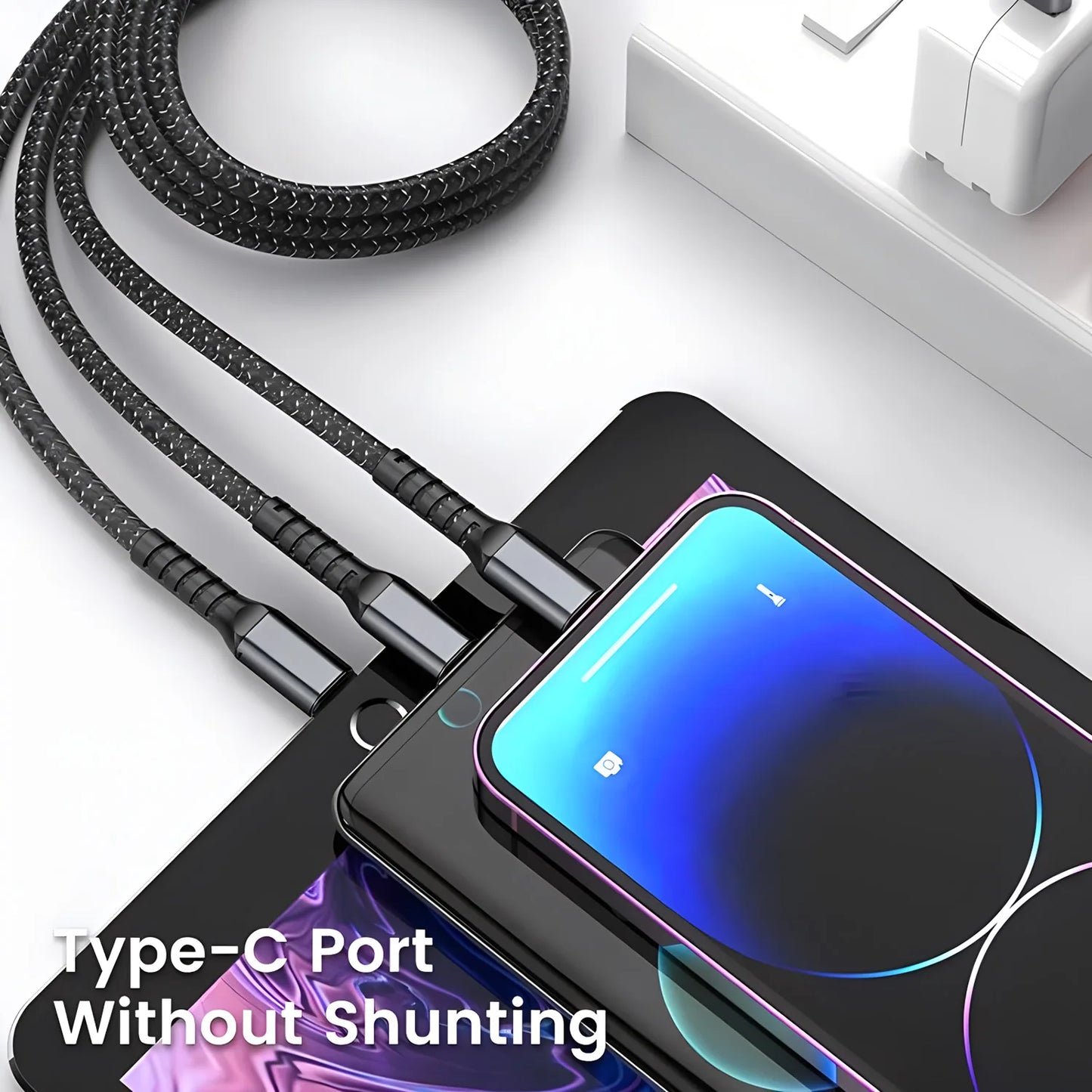 3 in 1 Charging Cable, Universal with Type-C Micro