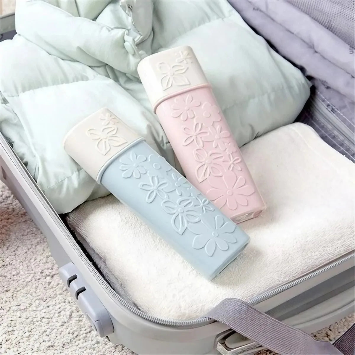 Travel Toothbrush & Toothpaste Holder – Portable Storage Cup