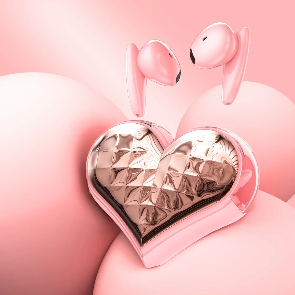 Stylish Bluetooth Earbuds – Wireless, Built-In Mic, Perfect for Girls