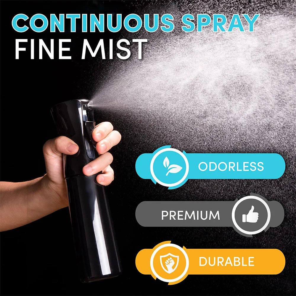 Refillable Fine Mist Spray Bottle for Hair Styling – 200ml/300ml