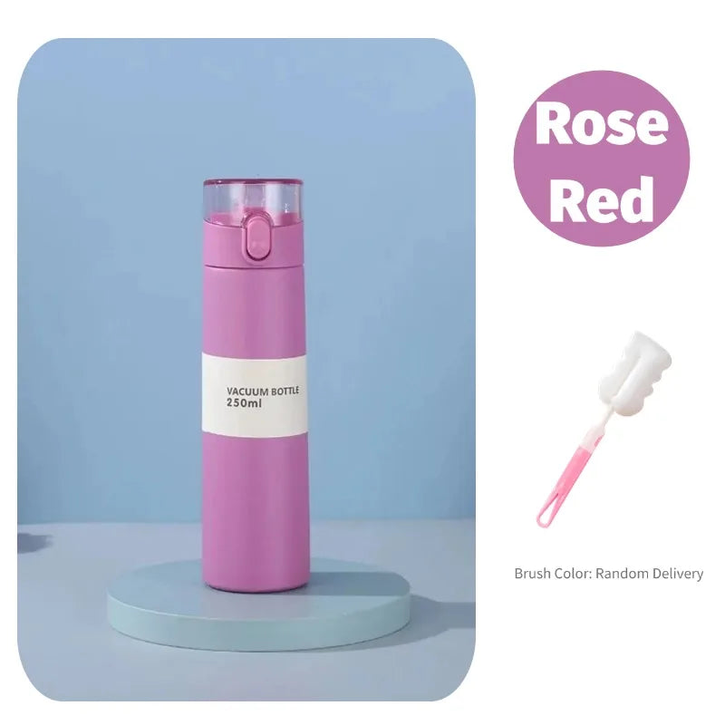 Mini Stainless Steel Travel Thermos with Straw – 150/250ml