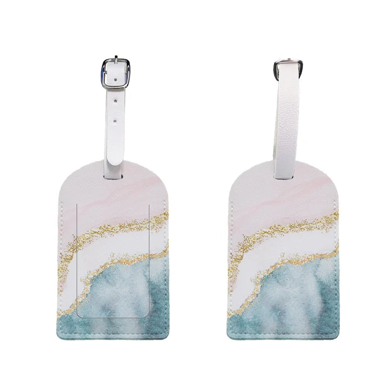 1 Leather Luggage Tag with Privacy Cover β Waterproof & Stylish for Travel