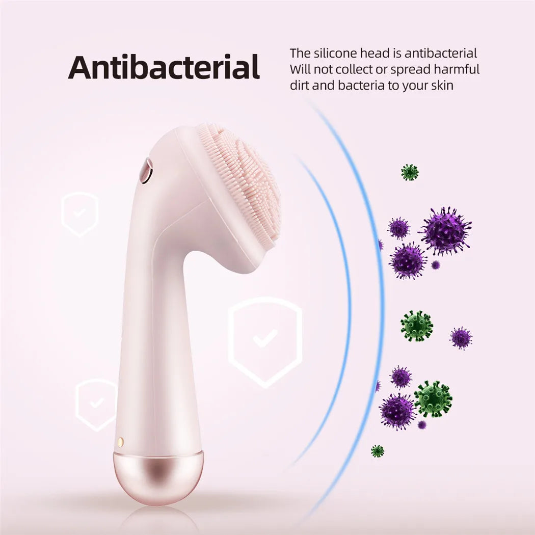 Electric Silicone Facial Brush Cleaner Vibration Roller