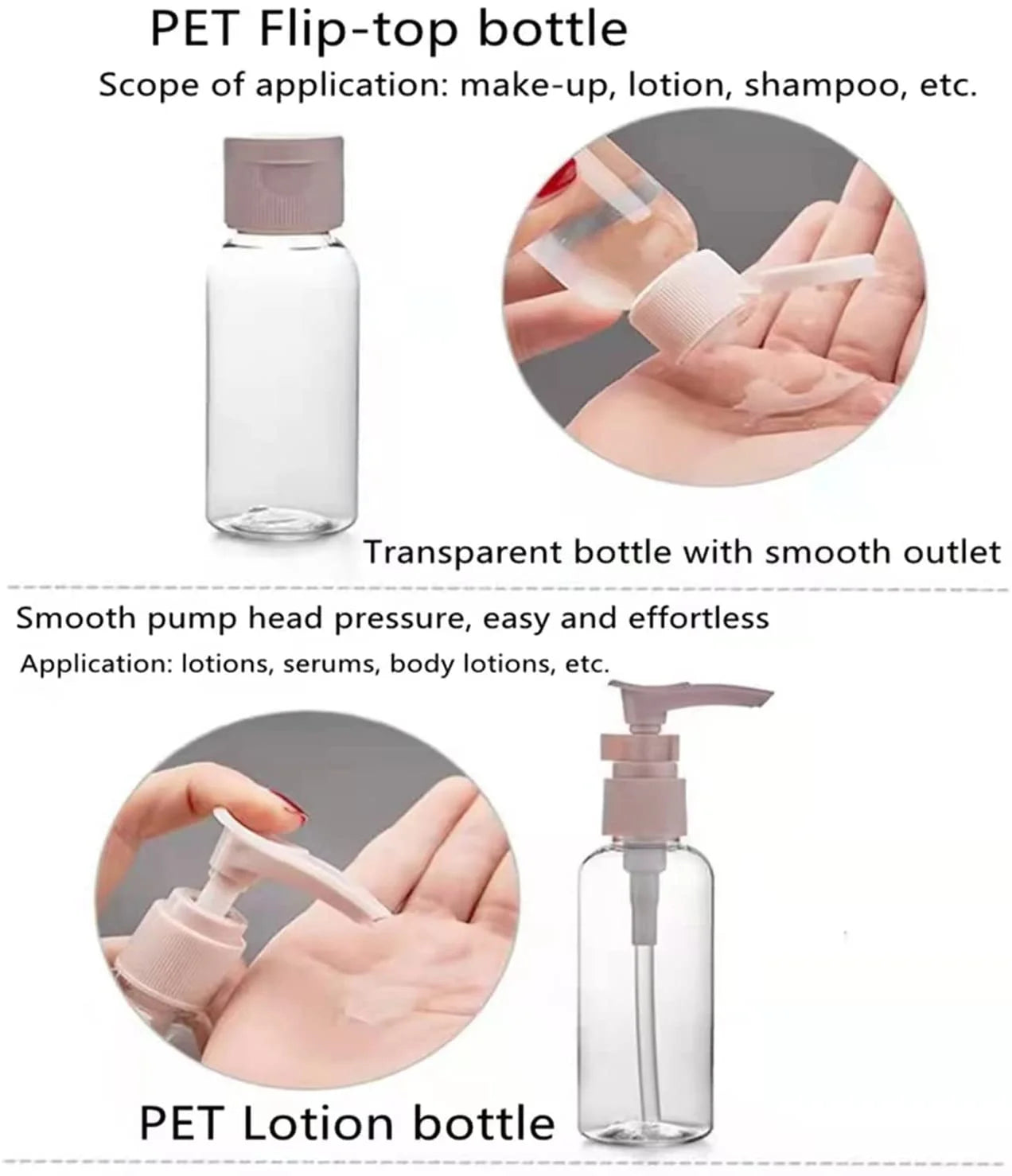 Portable Travel Bottles Set, 11 Pack Travel Size Containers