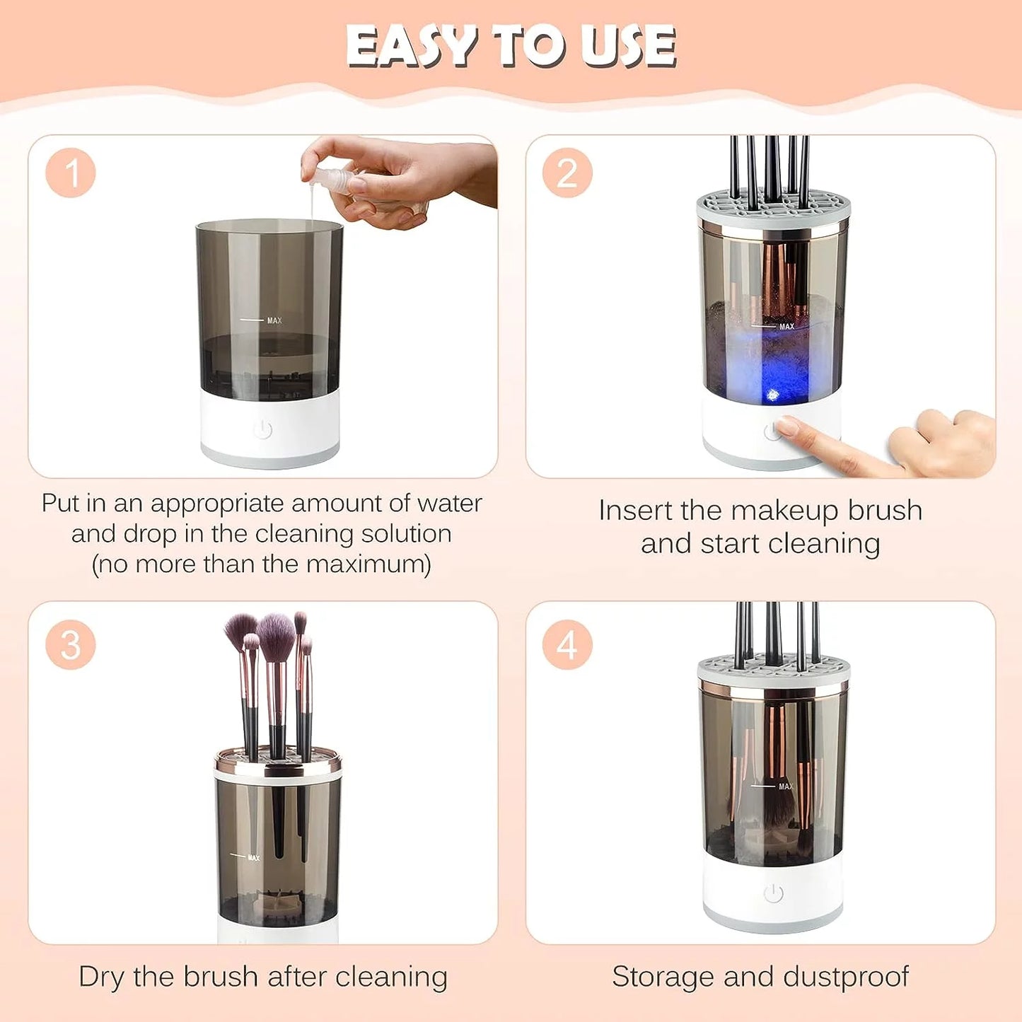 Electric , Cosmetic Brush Cleaner