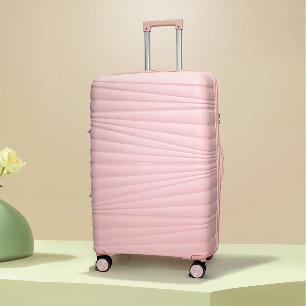 Lightweight Large-Capacity Trolley Suitcase with Durable Universal Wheels