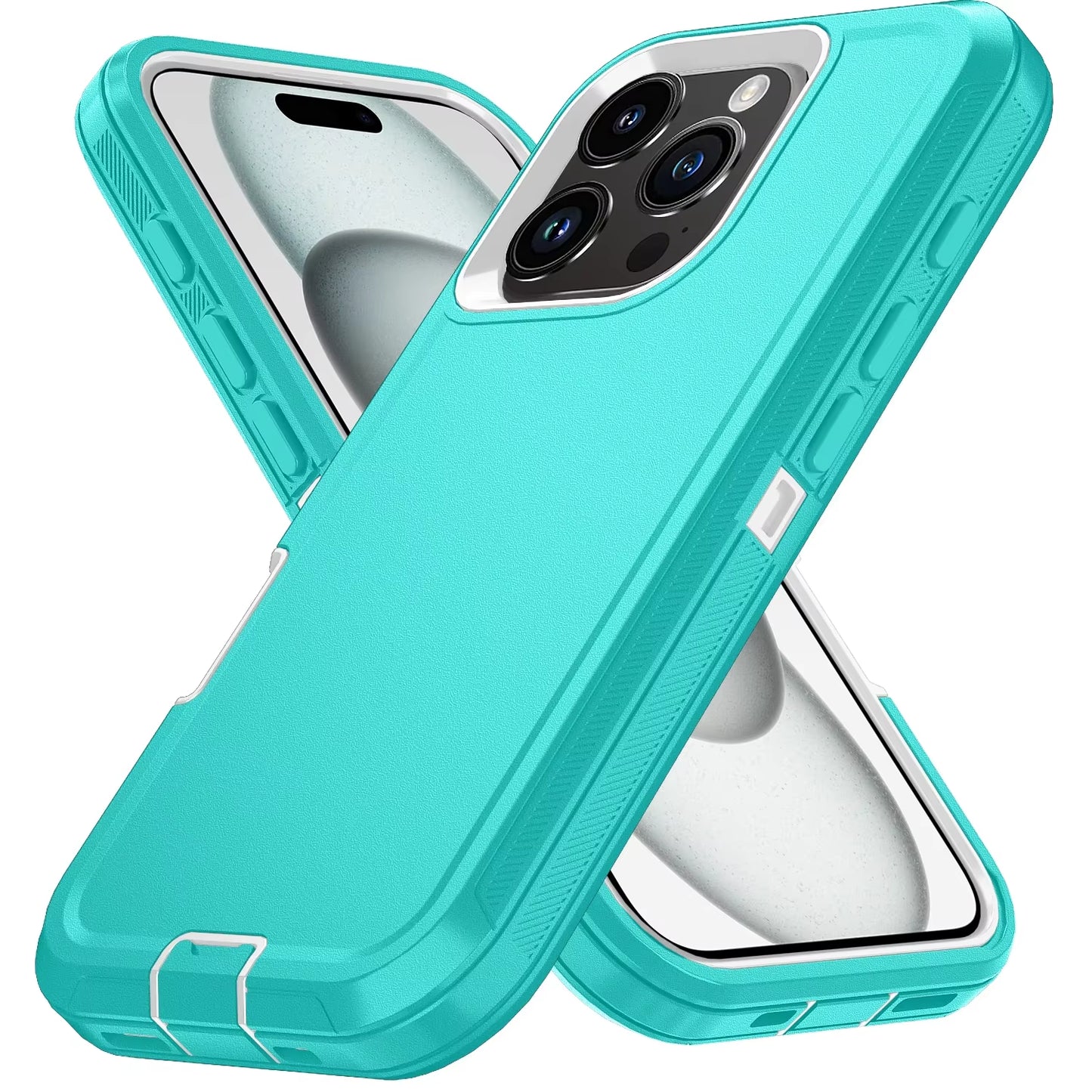 Shockproof Phone Case with Clip – Fits iPhone 15 to 16 Pro Max