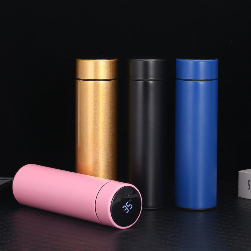 Smart Water Bottle Stainless Steel Vacuum Flasks Intelligent Temperature Display-500ML 