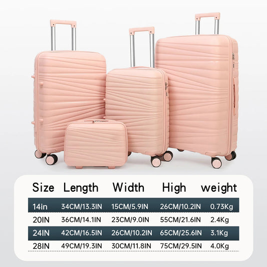 Lightweight Large-Capacity Trolley Suitcase with Durable Universal Wheels