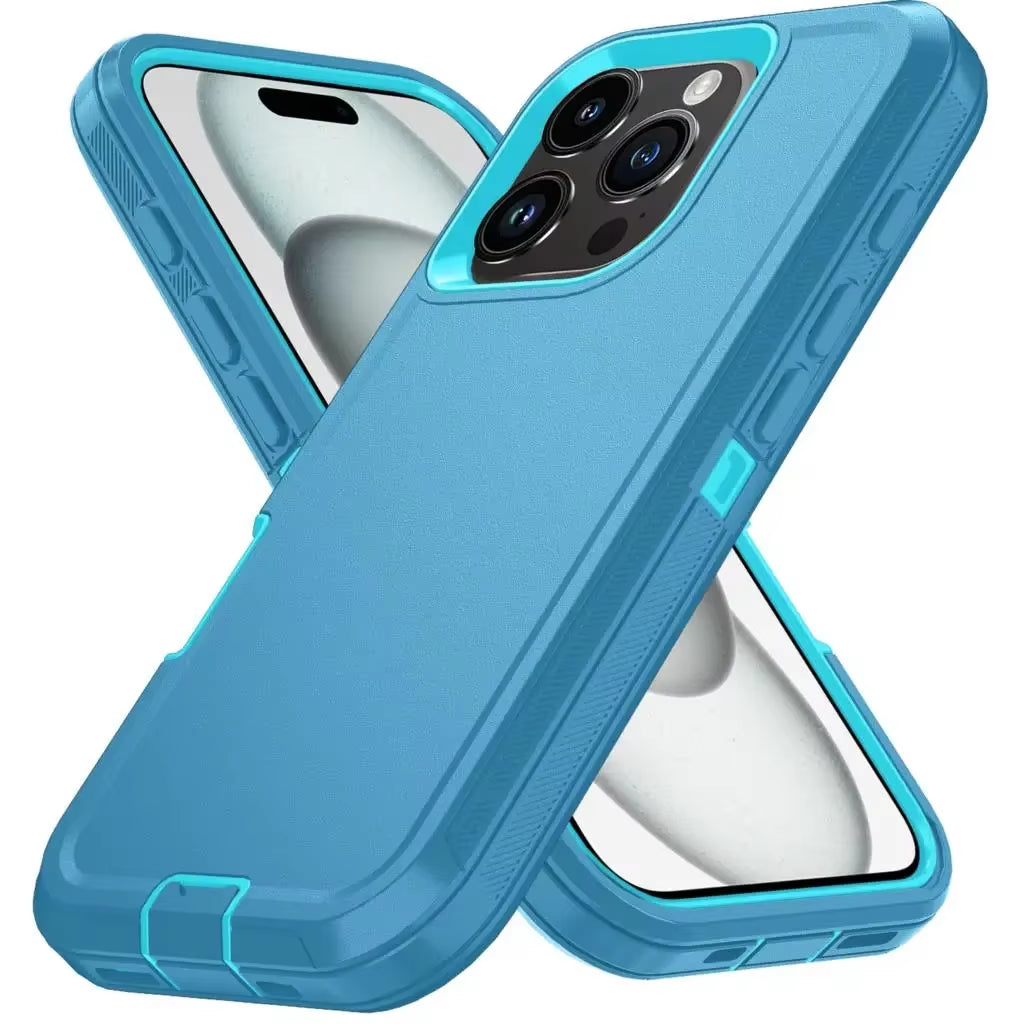 Shockproof Phone Case with Clip – Fits iPhone 15 to 16 Pro Max