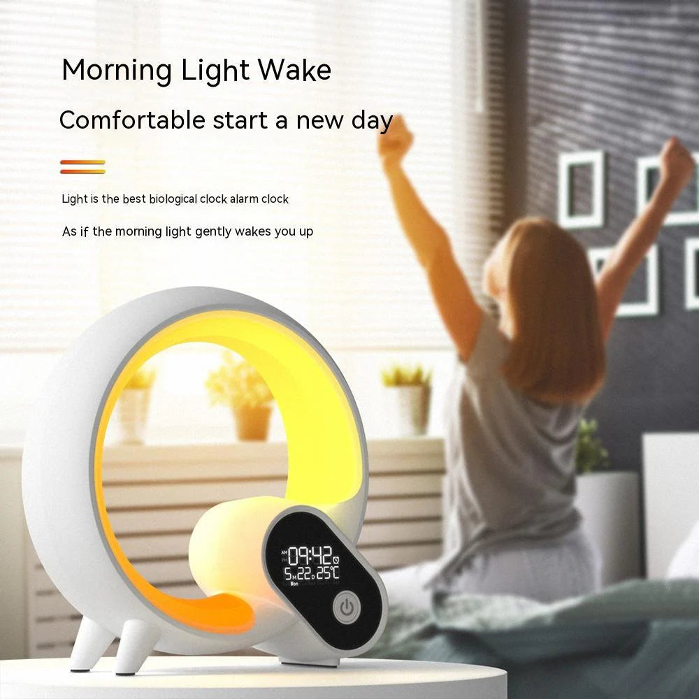 Creative Q Light Analog Sunrise Digital Display Alarm Clock Bluetooth 