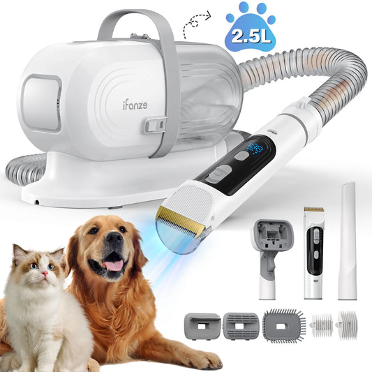 14Kpa Dog Grooming Kit & Vacuum, 2.5L Pet Hair Vacuum Suction 