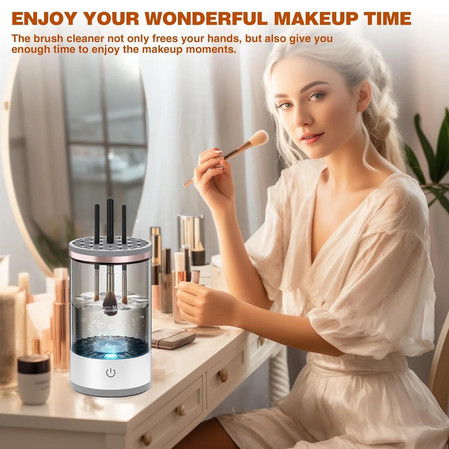 Electric , Cosmetic Brush Cleaner