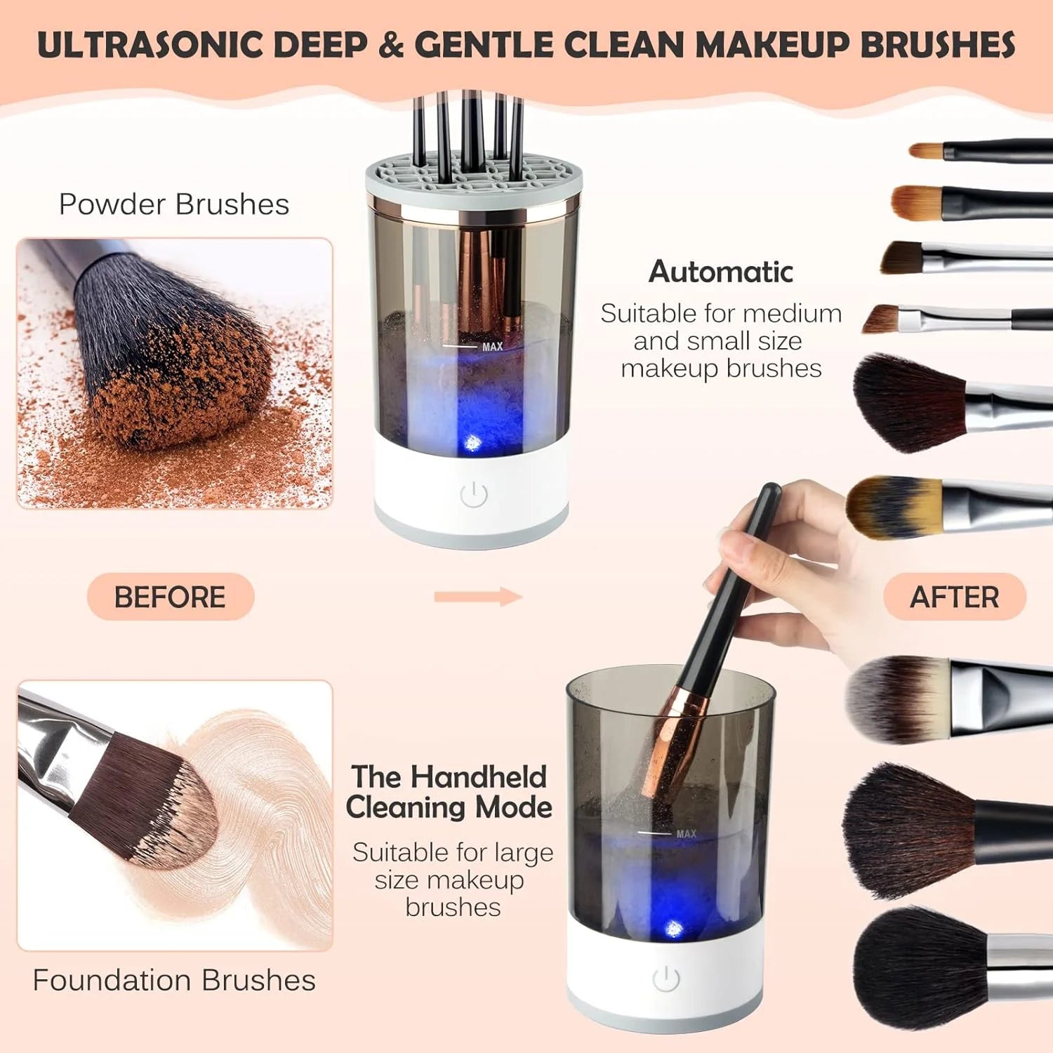 Electric , Cosmetic Brush Cleaner