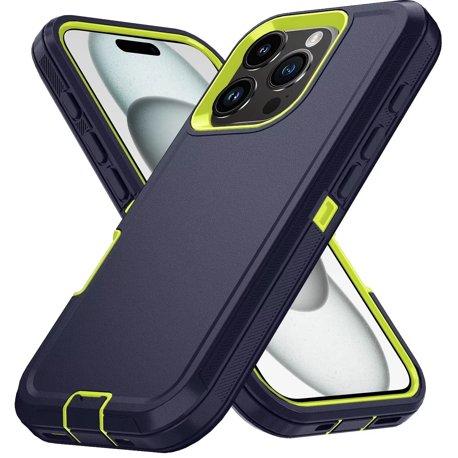 Shockproof Phone Case with Clip – Fits iPhone 15 to 16 Pro Max