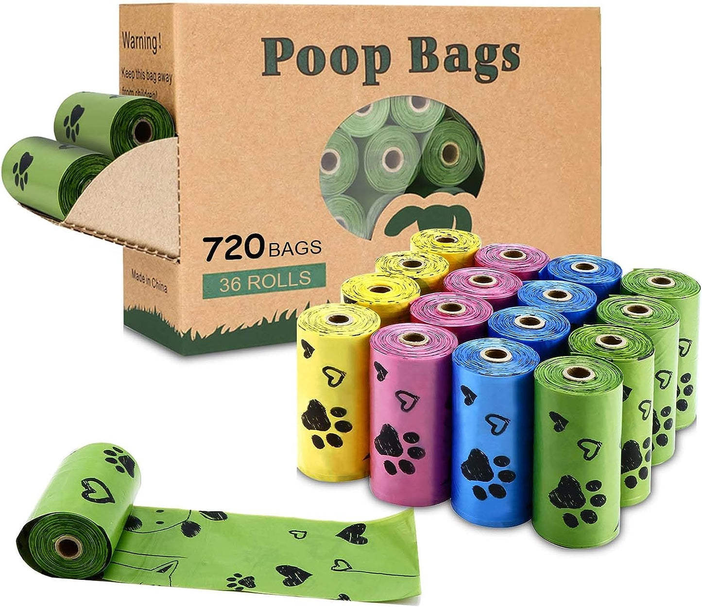 Biodegradable Dog Poop Bags: 720 Bags 