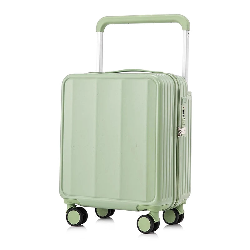 Compact Carry-On Suitcase with Wide Handle, USB & Cup Holder (18/20 Inch)