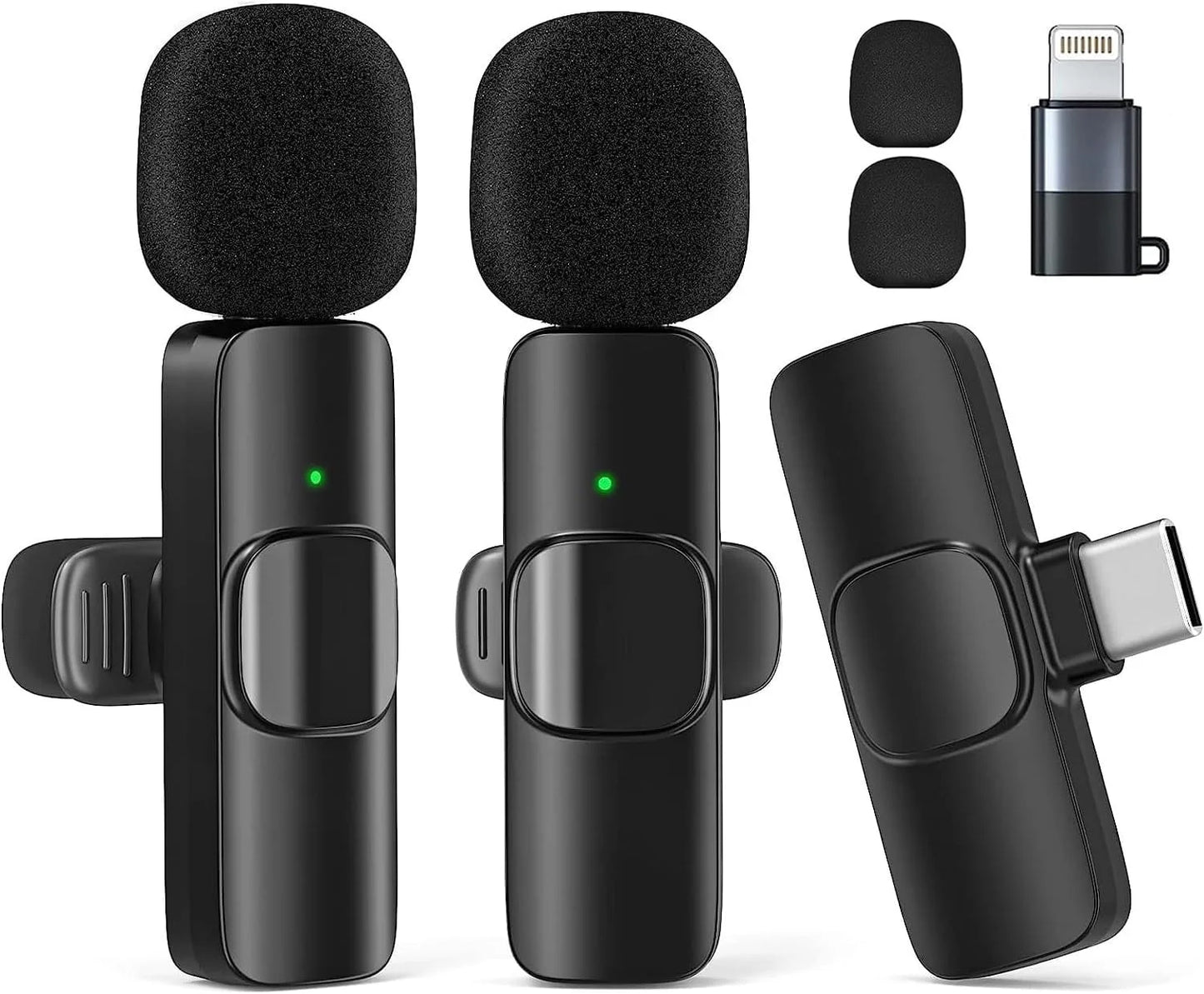 Wireless Lavalier Microphone - For Phones, Tablets & Laptops