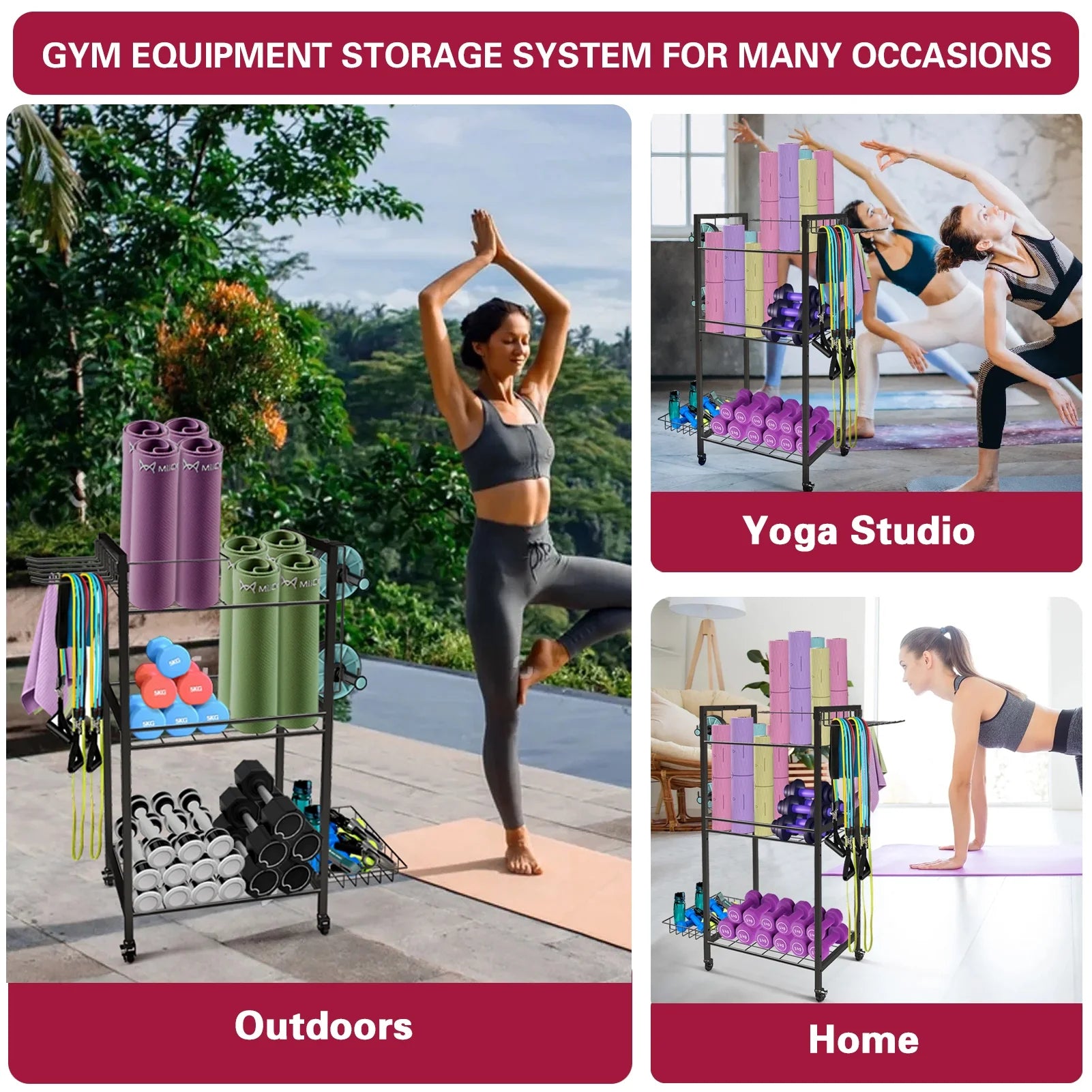 Yoga Mat Storage, Gym Equipment Storage