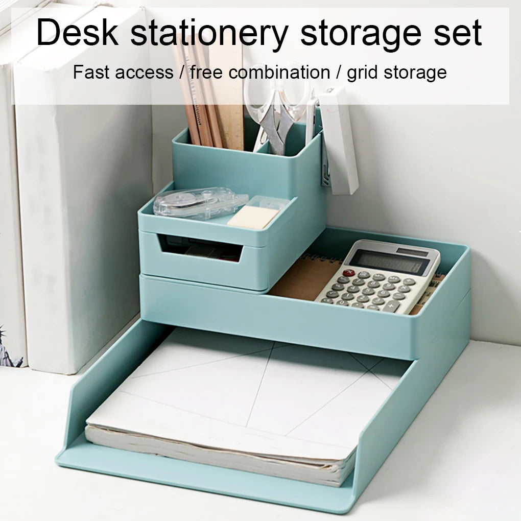 Office Desktop Organizer A4 Paper Drawer Storage Box 