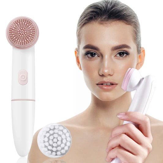 Electric Facial Silicone Cleanser Tools 2 in 1