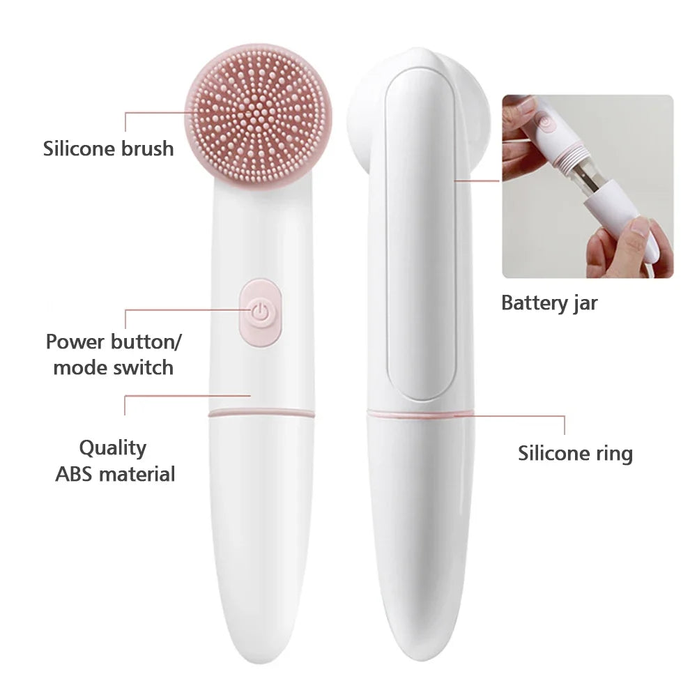 Electric Facial Silicone Cleanser Tools 2 in 1