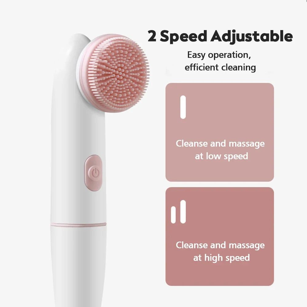 Electric Facial Silicone Cleanser Tools 2 in 1