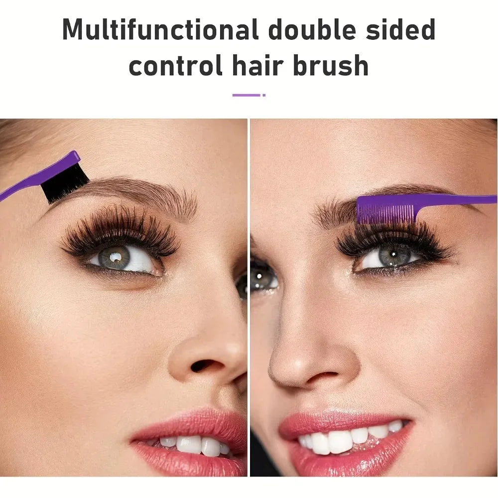 4-Piece Hair Styling Comb Set – Includes Edge Brush & Tail Comb for All Hair Types