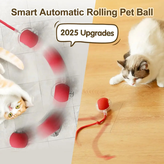 Interactive Cat Ball Toy – Automatic Rolling & Rechargeable