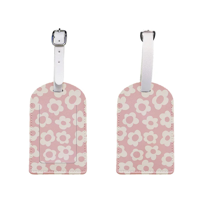 1 Leather Luggage Tag with Privacy Cover – Waterproof & Stylish for Travel
