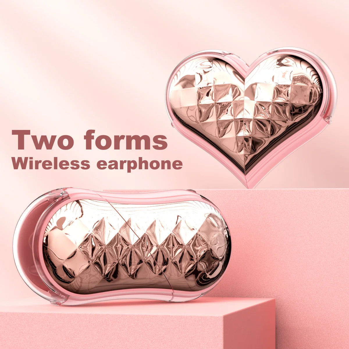 Stylish Bluetooth Earbuds – Wireless, Built-In Mic, Perfect for Girls