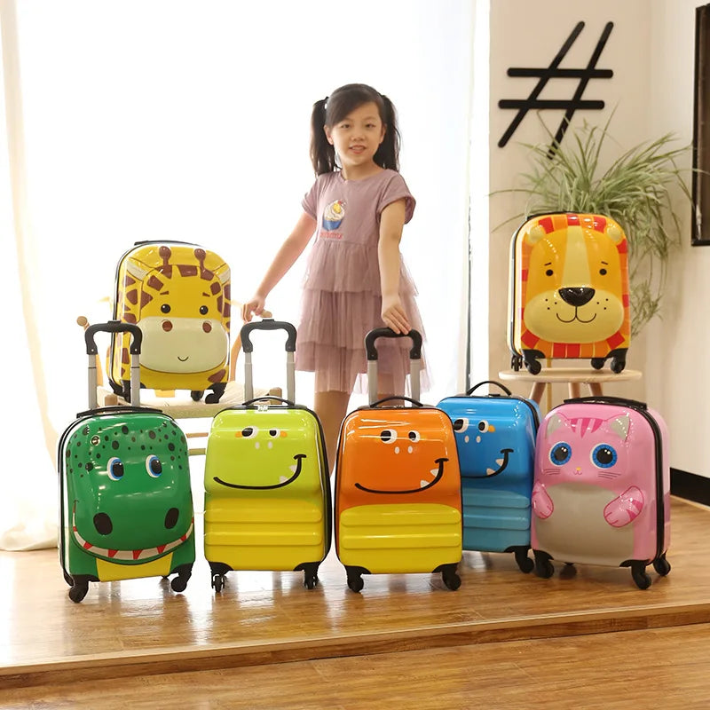 Cute 18” 3D Animal Kids Trolley Case – Spinner Suitcase