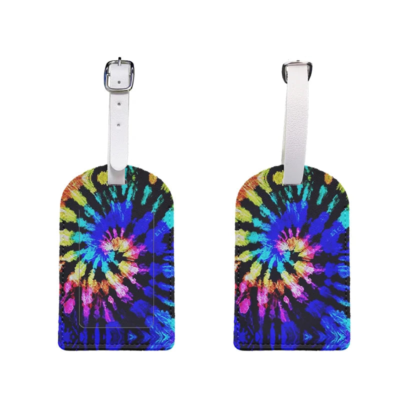 1 Leather Luggage Tag with Privacy Cover – Waterproof & Stylish for Travel