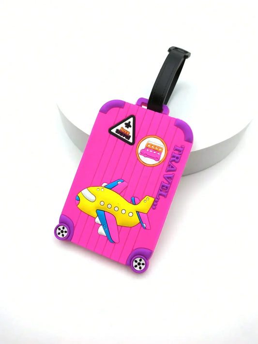 Colorful Airplane Luggage Tag – PVC Travel ID Tag (1pc)