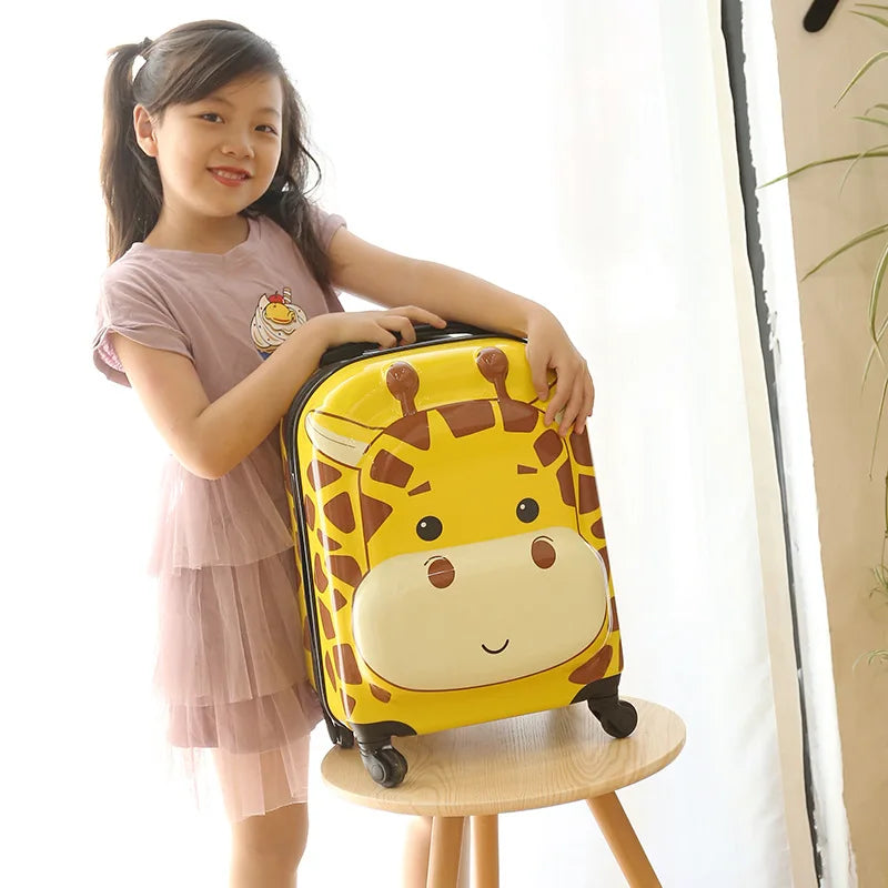 Cute 18” 3D Animal Kids Trolley Case – Spinner Suitcase