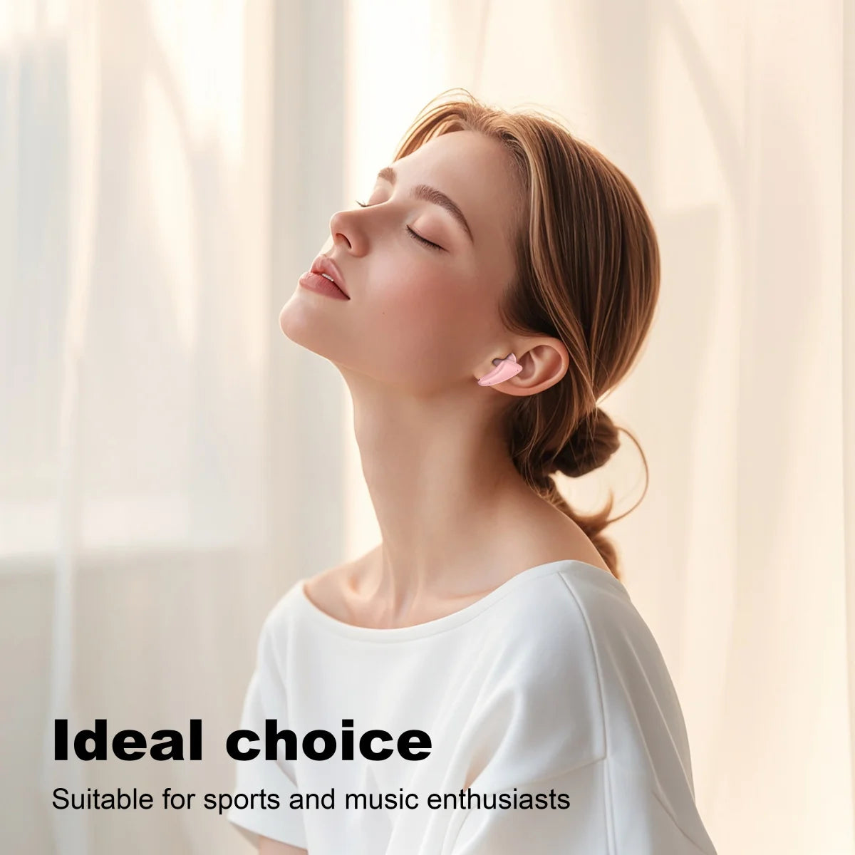 Stylish Bluetooth Earbuds – Wireless, Built-In Mic, Perfect for Girls