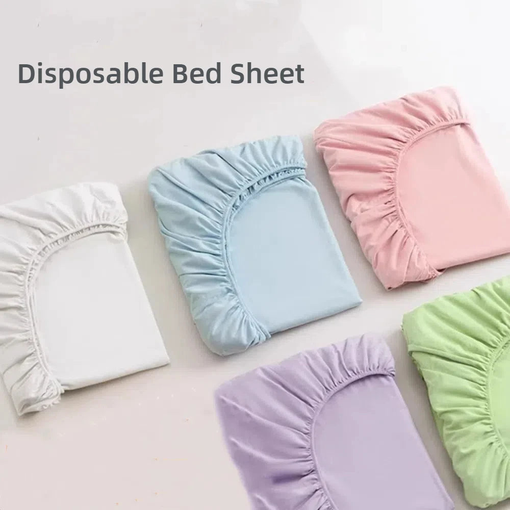 Disposable Fitted Bed Sheet – Non-Woven, Non-Slip, Travel-Friendly