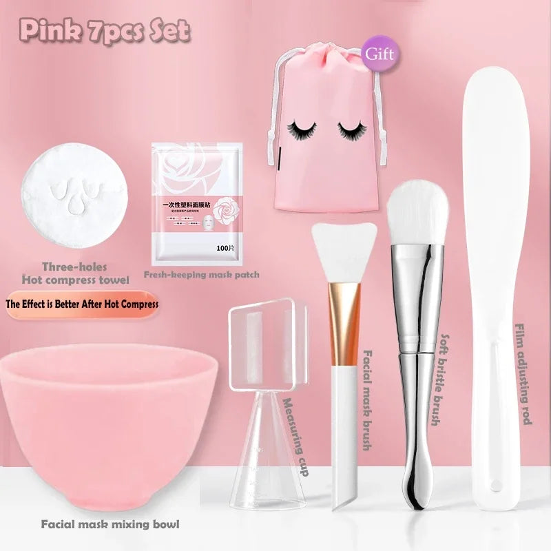 Skincare Mixing Bowl Set – Silicone Bowl with Brush & Spoon