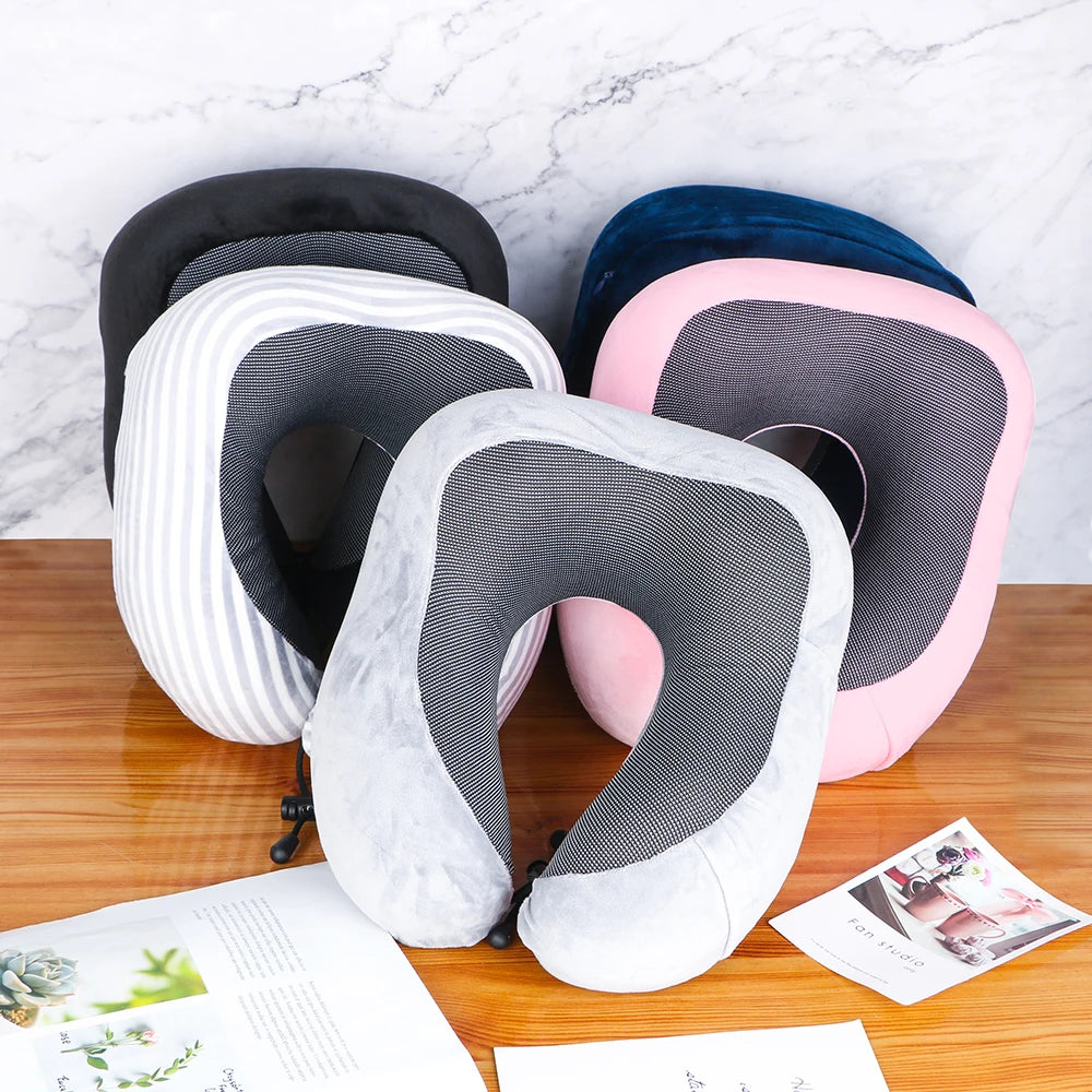 Travel Neck Pillow – Soft U-Shaped Memory Foam