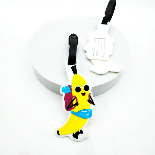 1 or 2 Cute Fruit-Themed Luggage Tags (Avocado & Banana) – Travel ID 