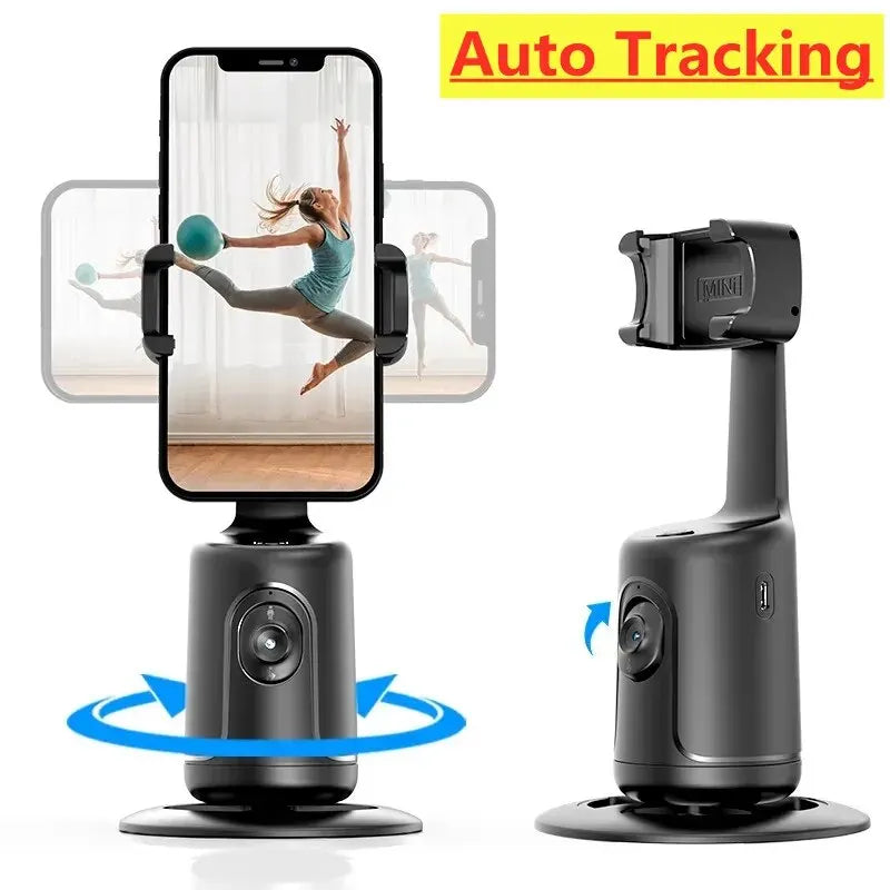 360° Auto Tracking Phone Mount – Smart Face & Body Follow Stand