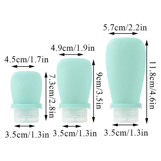 Silicone Travel Bottles – Refillable & Leakproof (30/60/90ml)